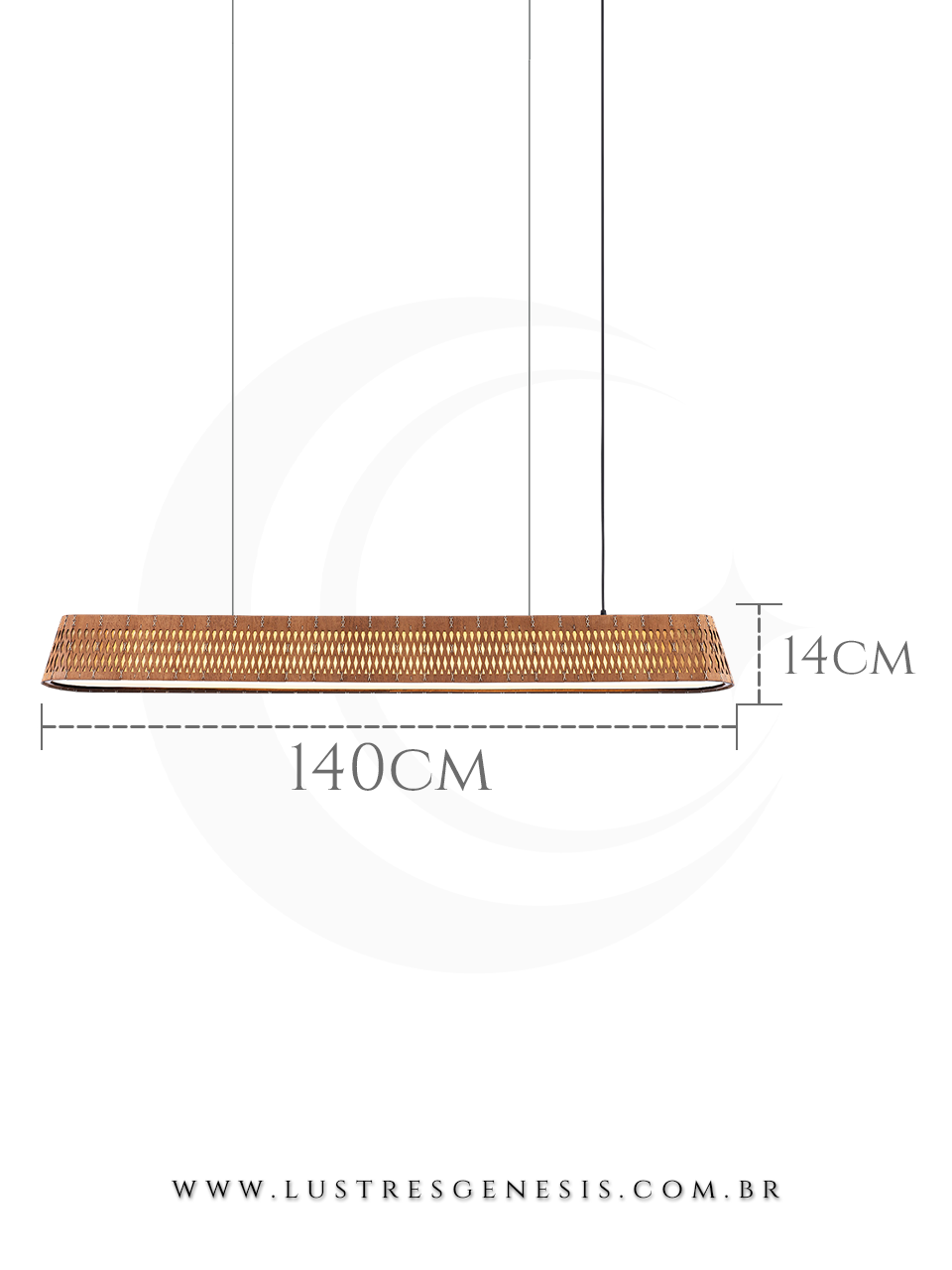 Luminária pendente linear retangular carimbó madeira natural e lacas coloridas